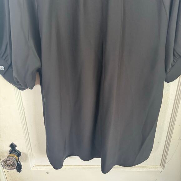 Lafayette 148 NY Silk Split Sleeve Button Down Blouse Top Career Designer 10 Ten - Picture 8 of 12